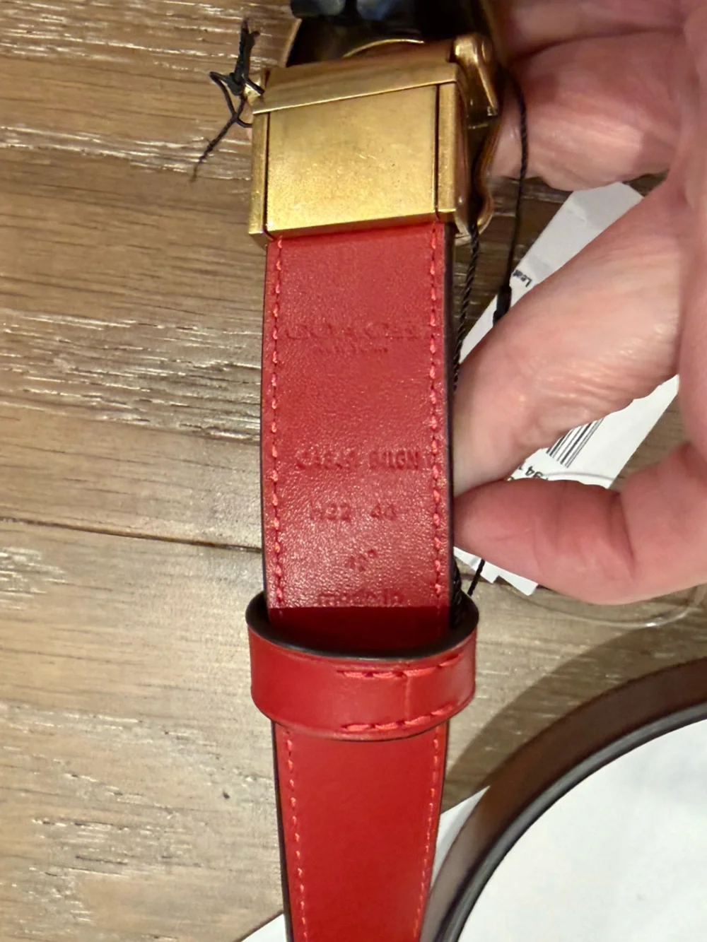 Coach Brown Reversible Leather Belt with Brass C' Buckle and including Dust Bag - Picture 4 of 9